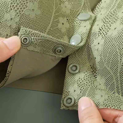 Front Open Button Nursing Flower Bra