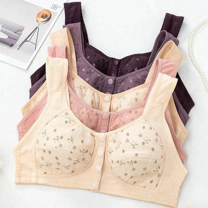(Pack of 2 )  Front open button bra non padded pack of 2