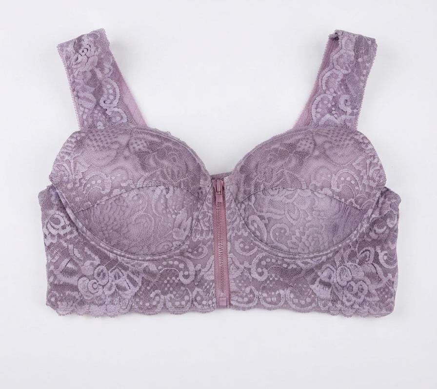 Front Zip Bra Light Padding Wireless Bra