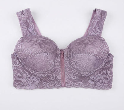 Front Zip Bra Light Padding Wireless Bra