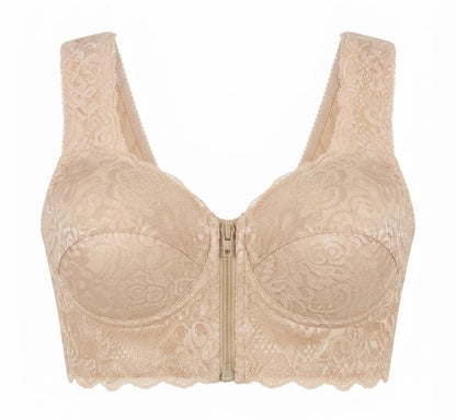 Front Zip Bra Light Padding Wireless Bra